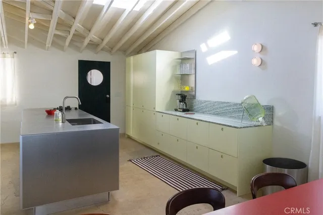 a view of kitchen and kitchen island