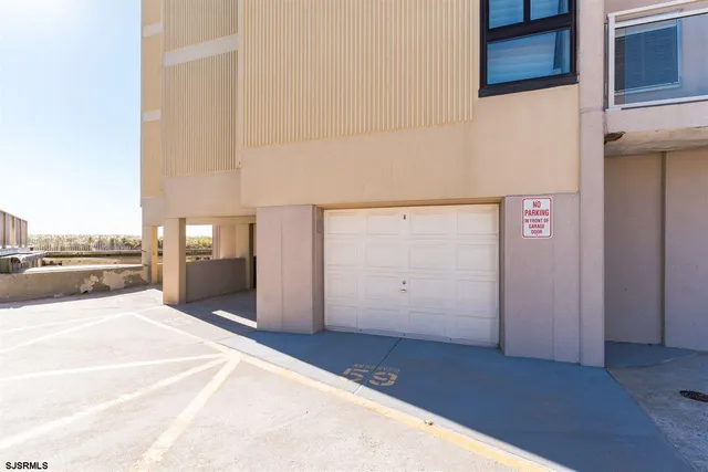 a car parked in a garage