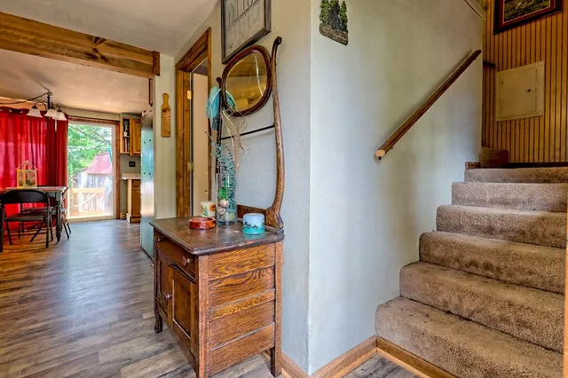 a outdoor view with a sitting space