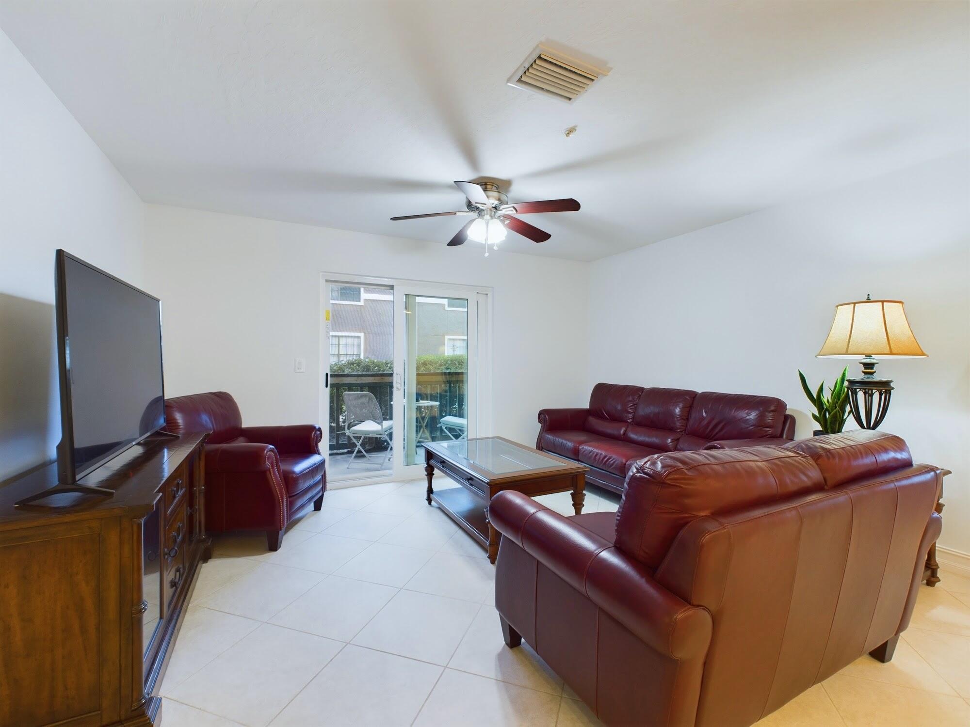 7667 North Wickham Road, Unit 1308 Melbourne, FL 32940 - Photo 29 of 56 a living room with furniture ceiling fan and a window