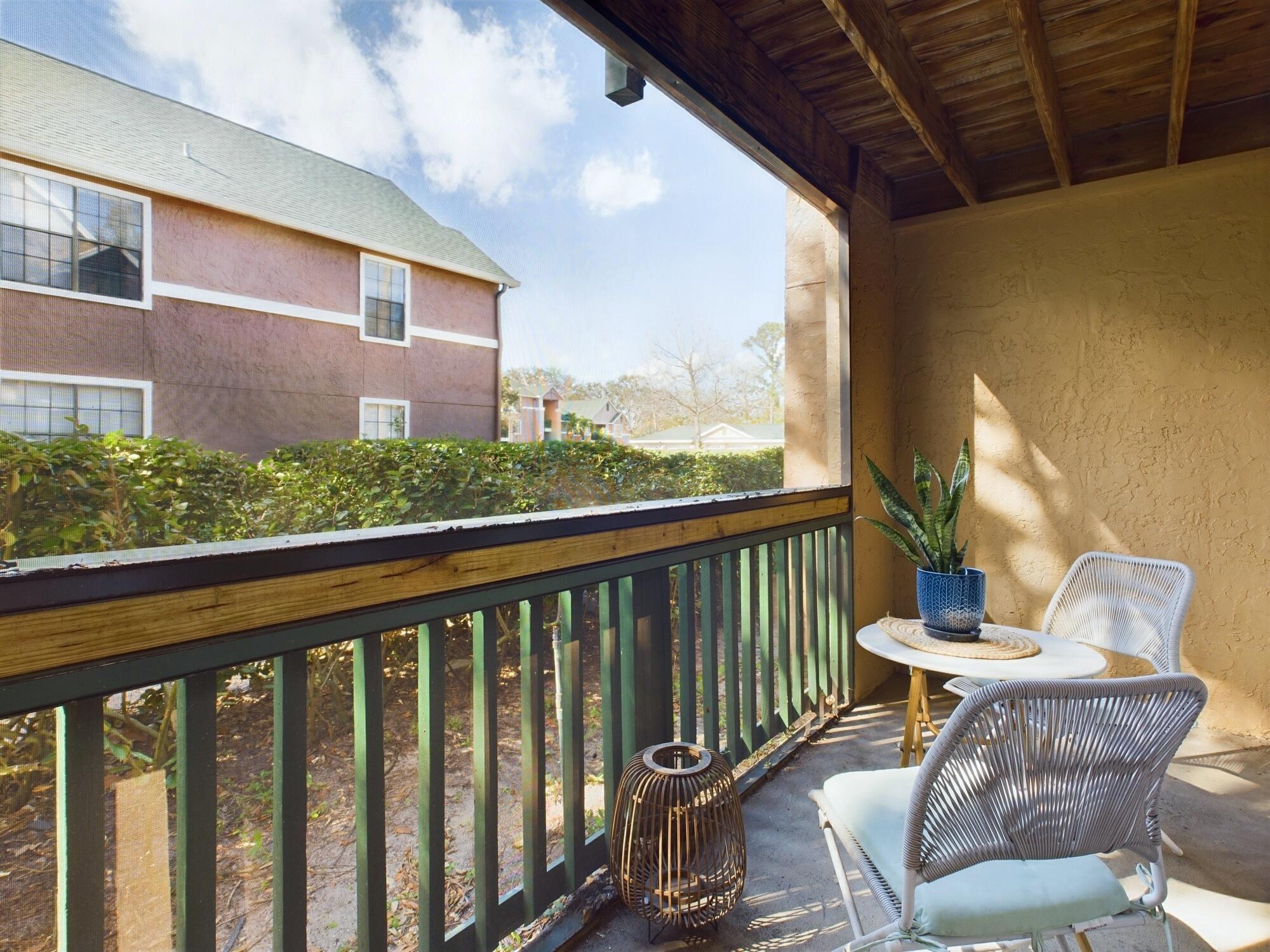 7667 North Wickham Road, Unit 1308 Melbourne, FL 32940 - Photo 31 of 56 a view of balcony with furniture