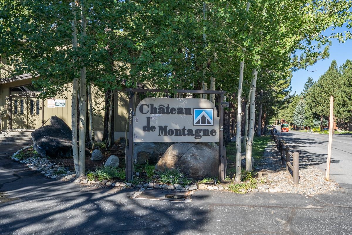 3251 Chateau Road, Unit 38 Mammoth Lakes, CA 93546 - Photo 50 of 50 a sign that is sitting in front of a house