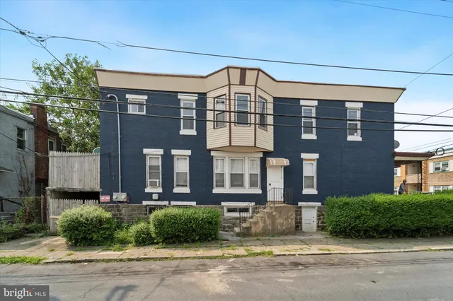 a front view of a building