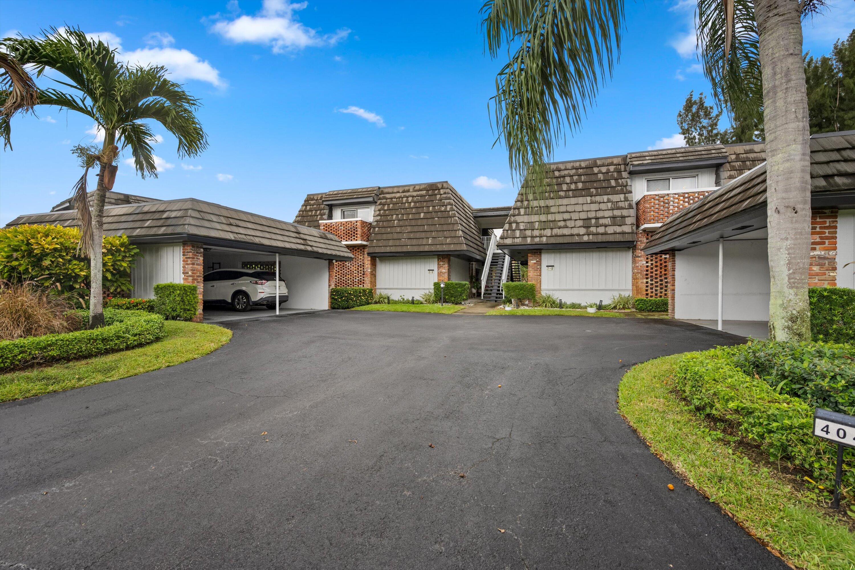 a house view with a garden space