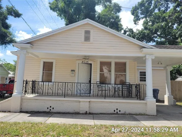 a front view of a house with entryway