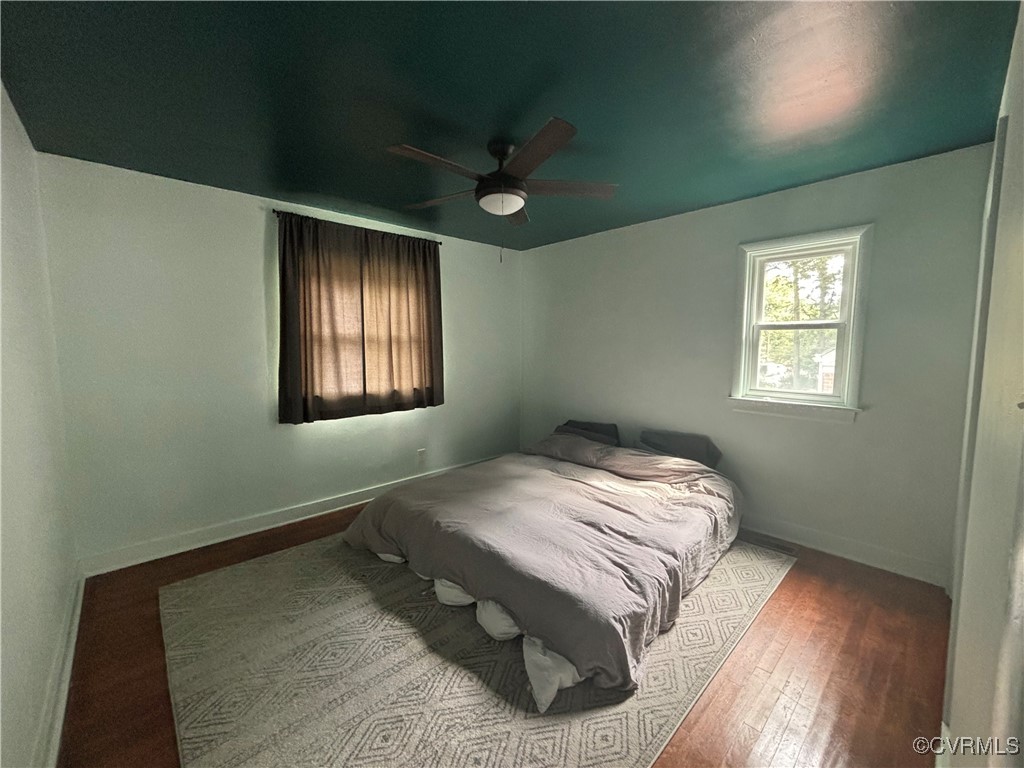 7414 Biscayne Road Henrico, VA 23294 - Photo 15 of 18 Bedroom with ceiling fan and hardwood / wood-style