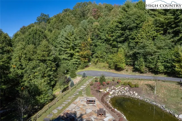 a view of a yard with plants
