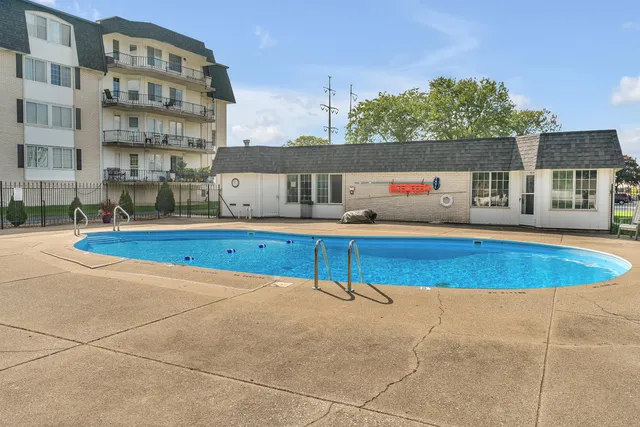 a view of outdoor space yard and swimming pool