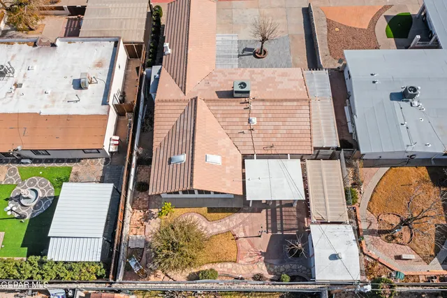 an aerial view of a city