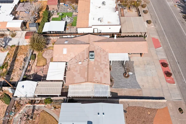 an aerial view of a city