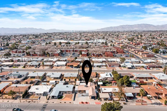 an aerial view of multiple house