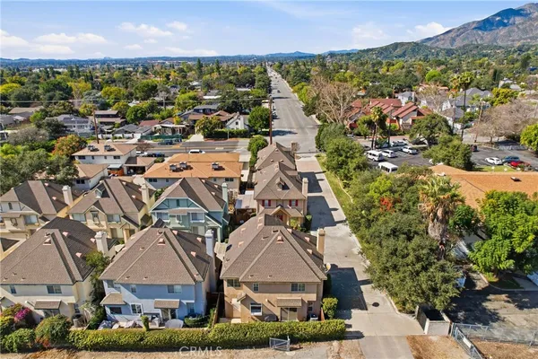 an aerial view of multiple house