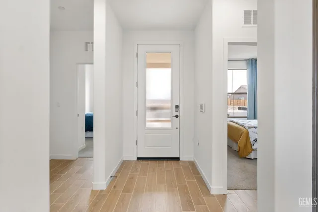 a view of bedroom and bathroom