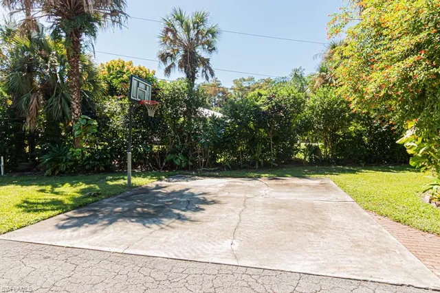 a view of outdoor space with garden