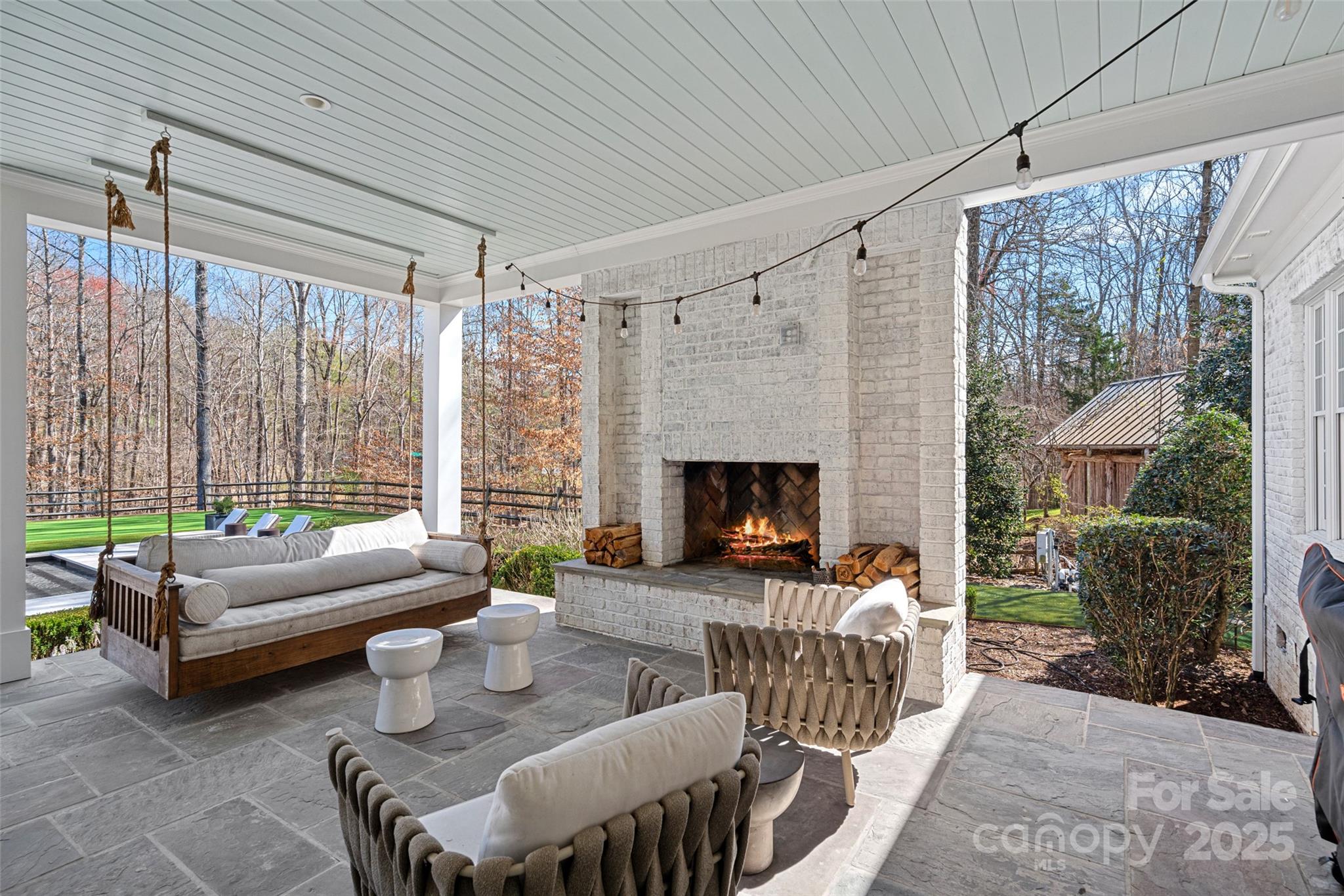 3212 Lazy Branch Road Charlotte, NC 28270 - Photo 22 of 47 a living room with furniture and a fireplace