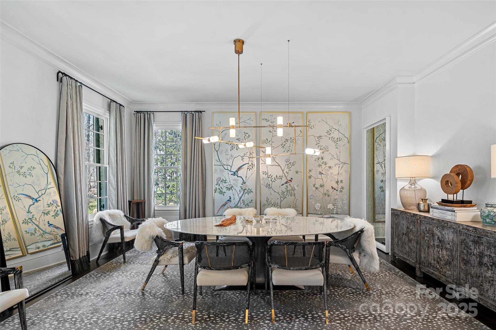 3212 Lazy Branch Road Charlotte, NC 28270 - Photo 9 of 47 a dining room with furniture a chandelier and window