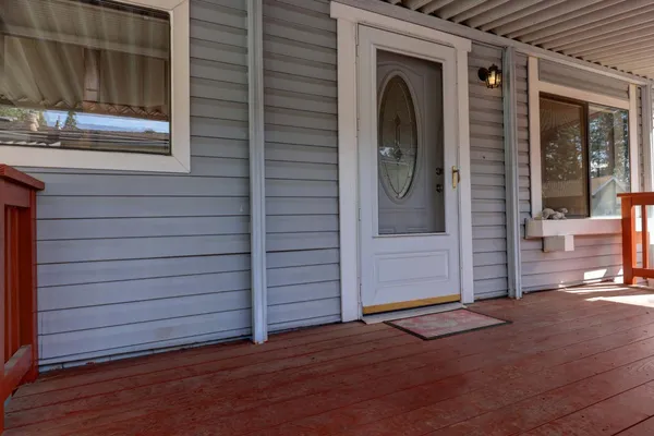 a view of front door of house