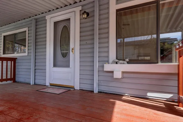 a view of front door of house