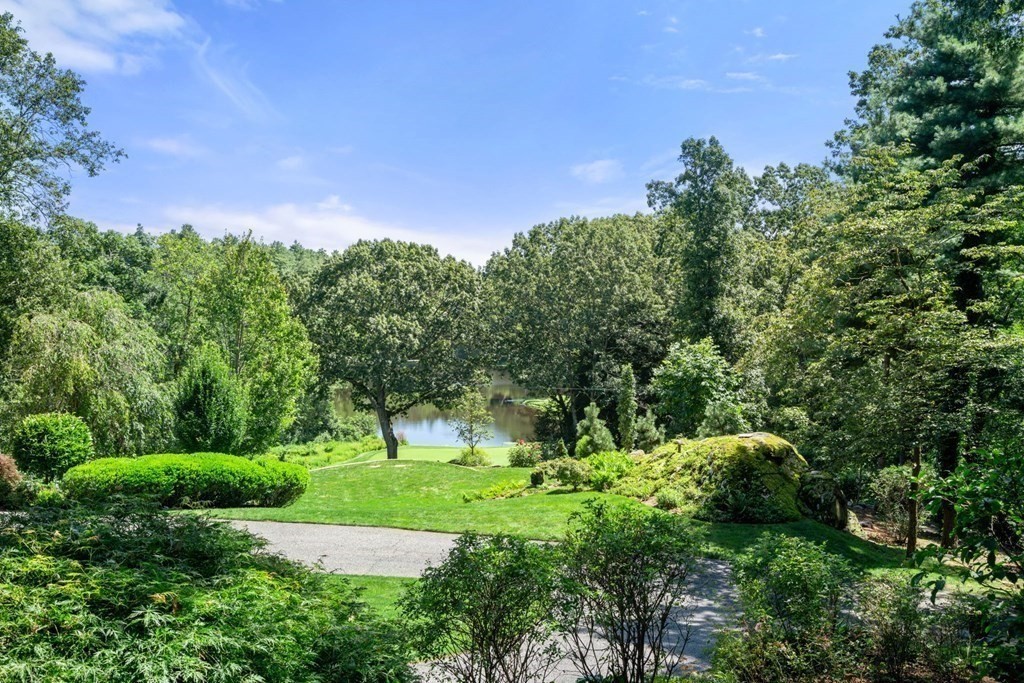 209 Meadowbrook Road Weston, MA 02493 - Photo 5 of 32 a view of a garden with a building in the background