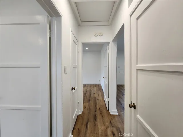 a view of hallway with stairs