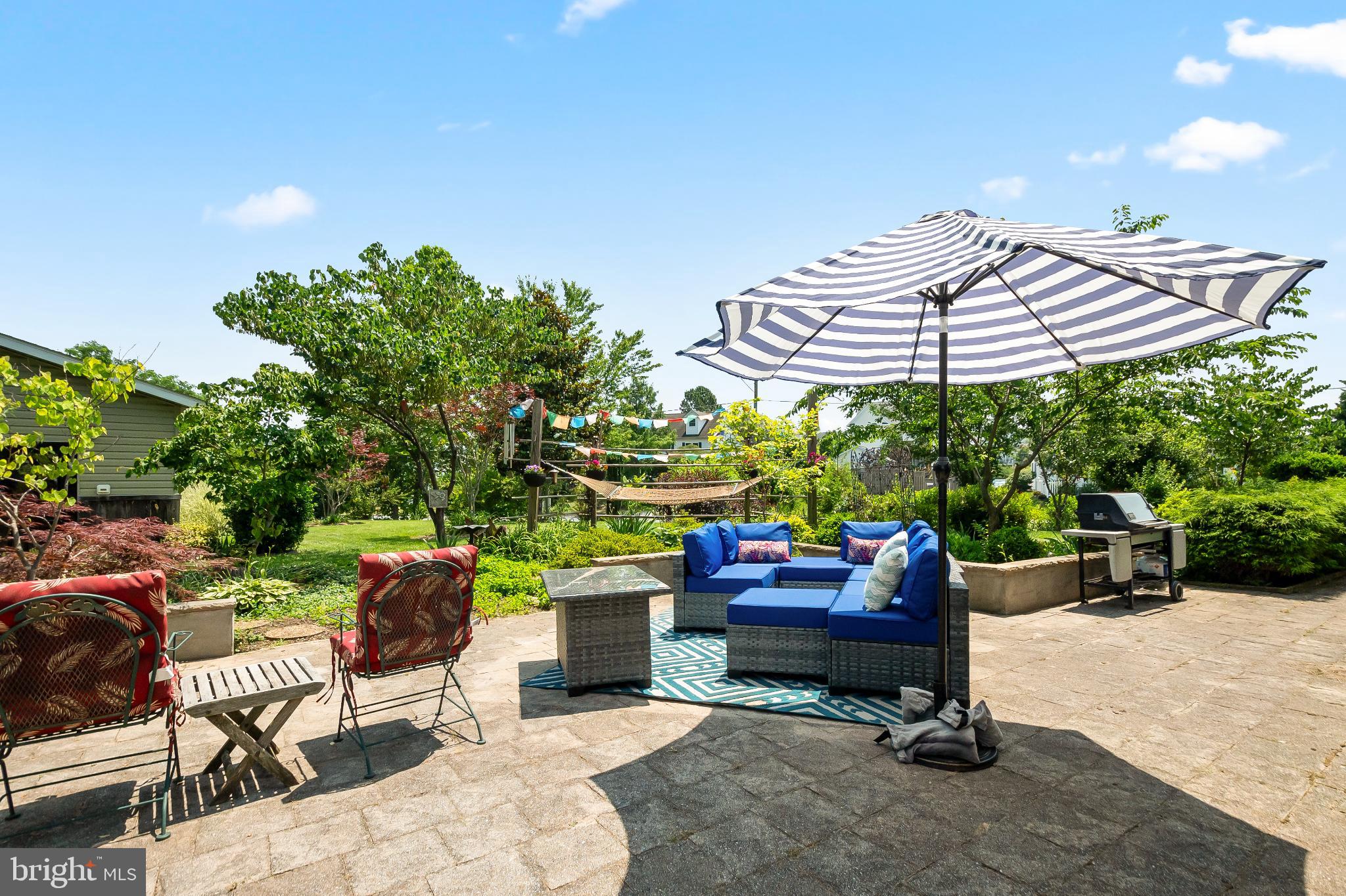 9211 Ox Road Lorton, VA 22079 - Photo 37 of 44 a view of a backyard with plants and a patio