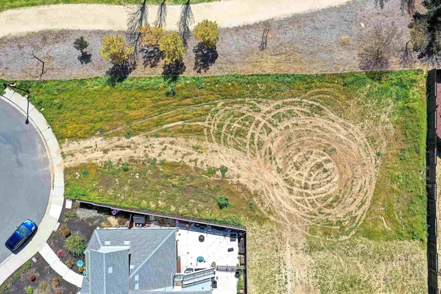 a view of a lake with a city