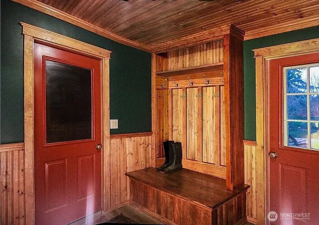 a front view of a building with entryway