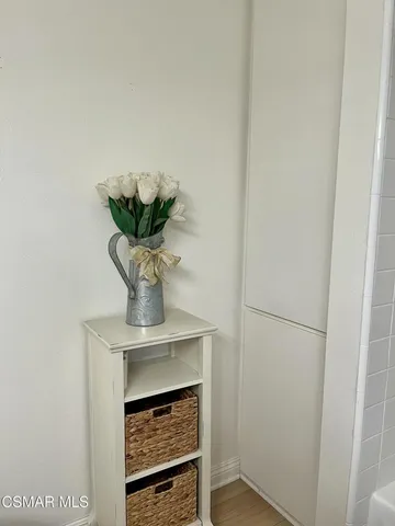 a view of fireplace in room