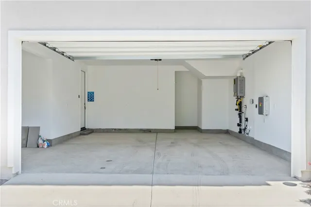 a view of a garage