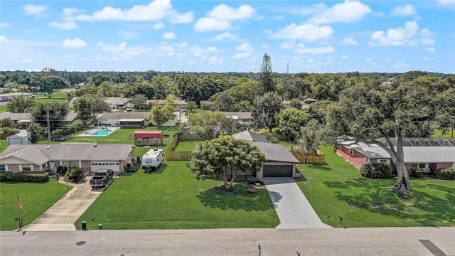 an aerial view of multiple house