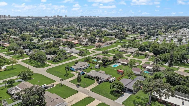 an aerial view of a city