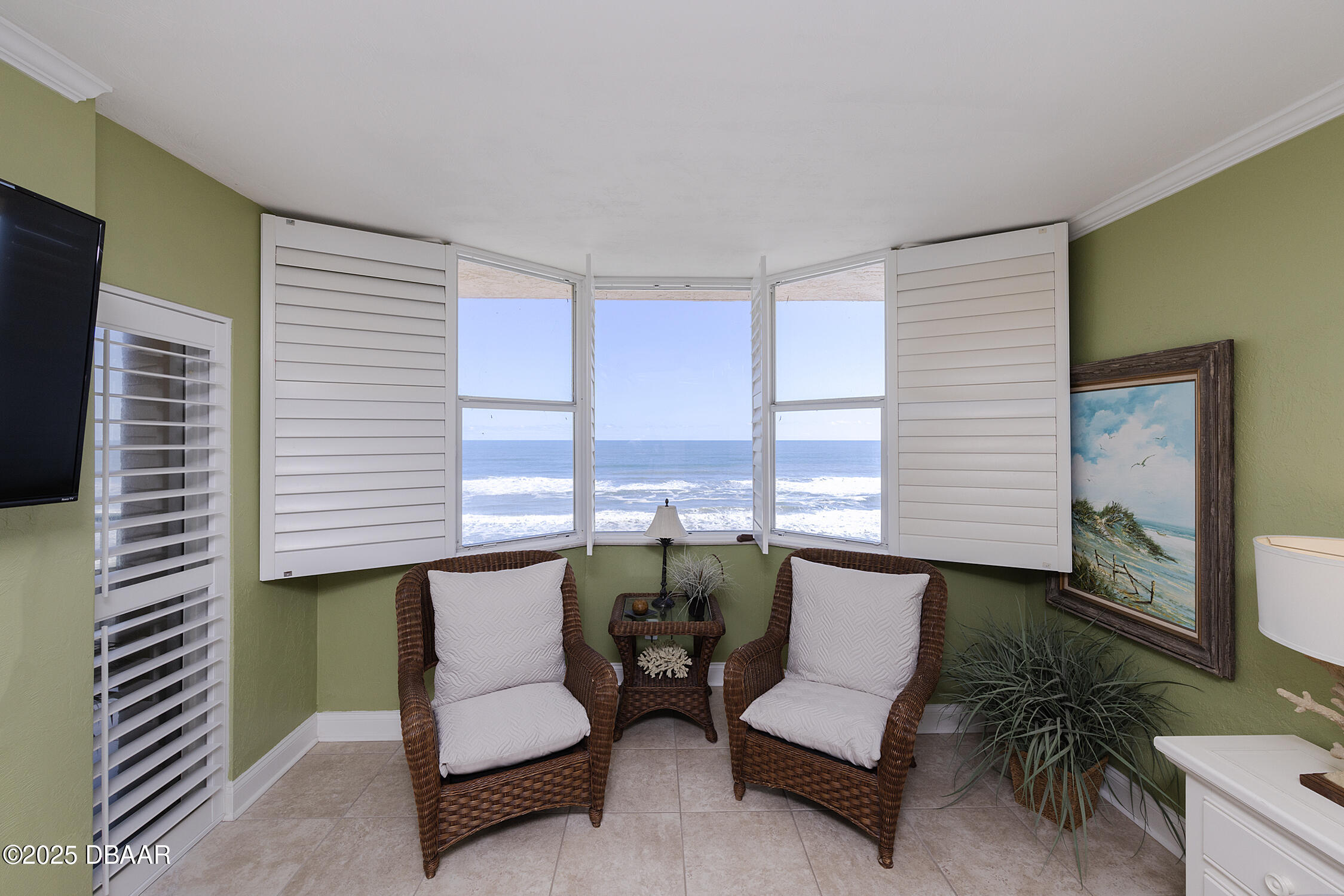 4545 South Atlantic Avenue, Unit 3704 Ponce Inlet, FL 32127 - Photo 25 of 66 a living room with furniture and a window