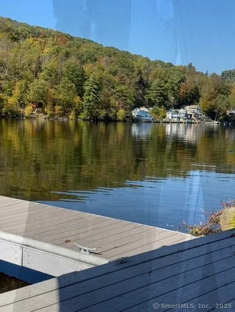 a view of a lake with a mountain view