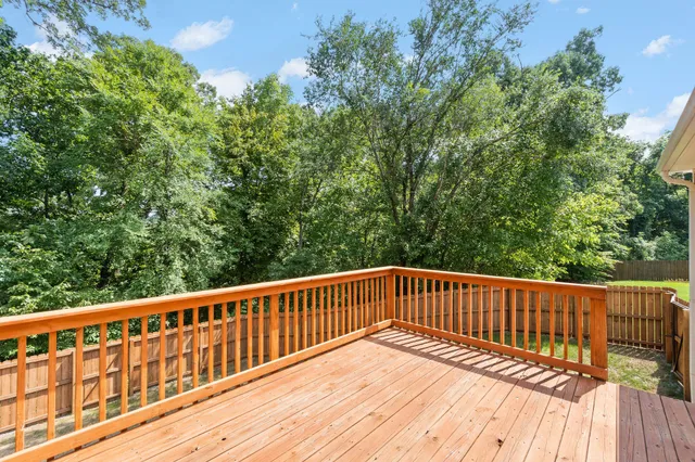 a view of wooden deck