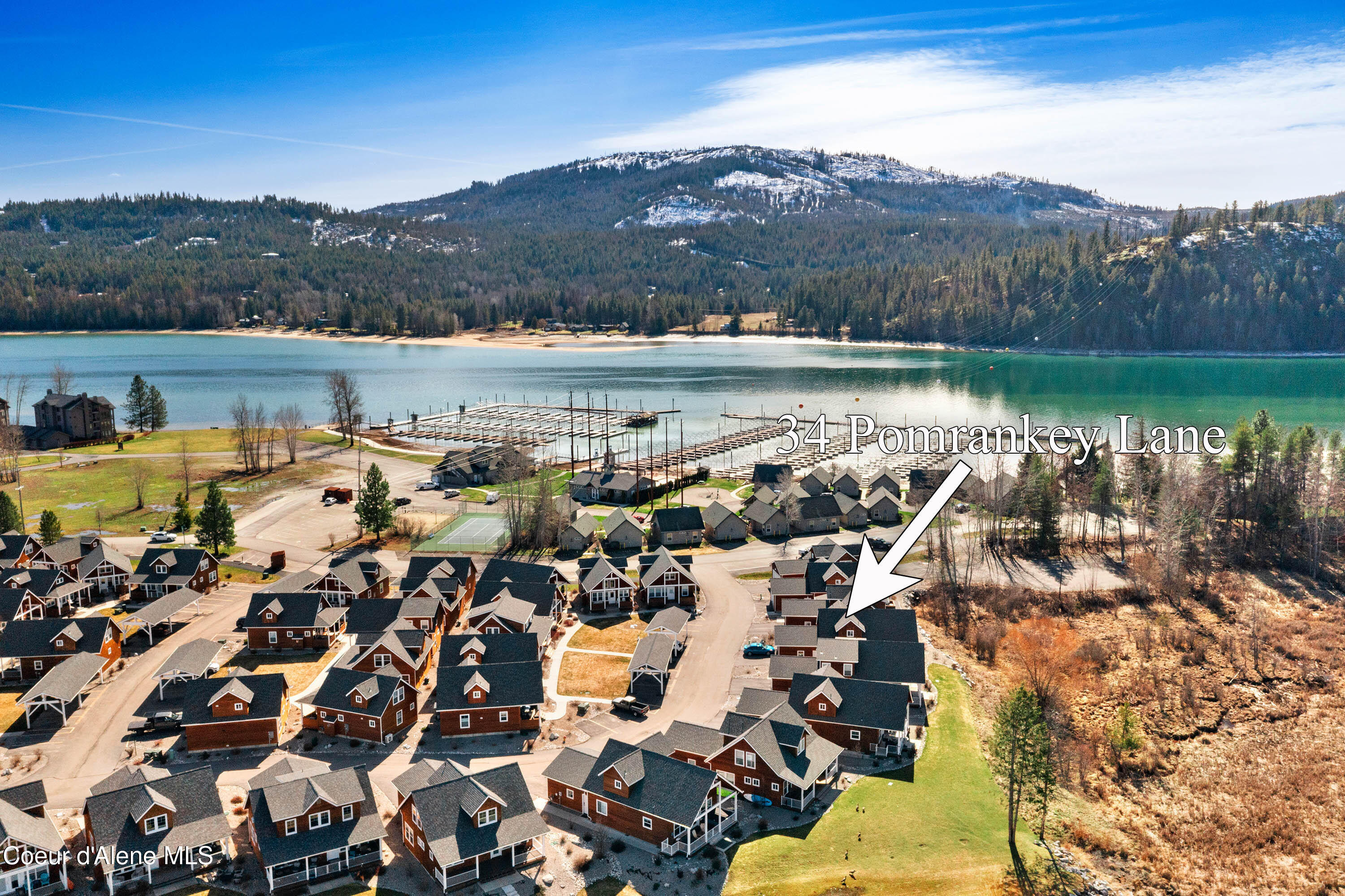 34 Pomrankey Lane Dover, ID 83825 - Photo 32 of 41 Aerial Looking to Marina
