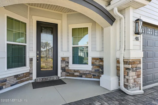 a view of outdoor space deck and living room