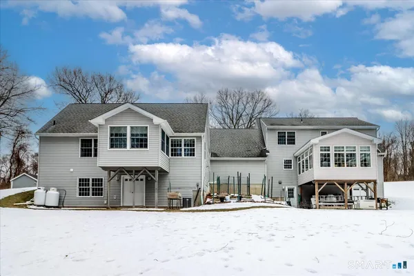 a view of a wooden door of a house
