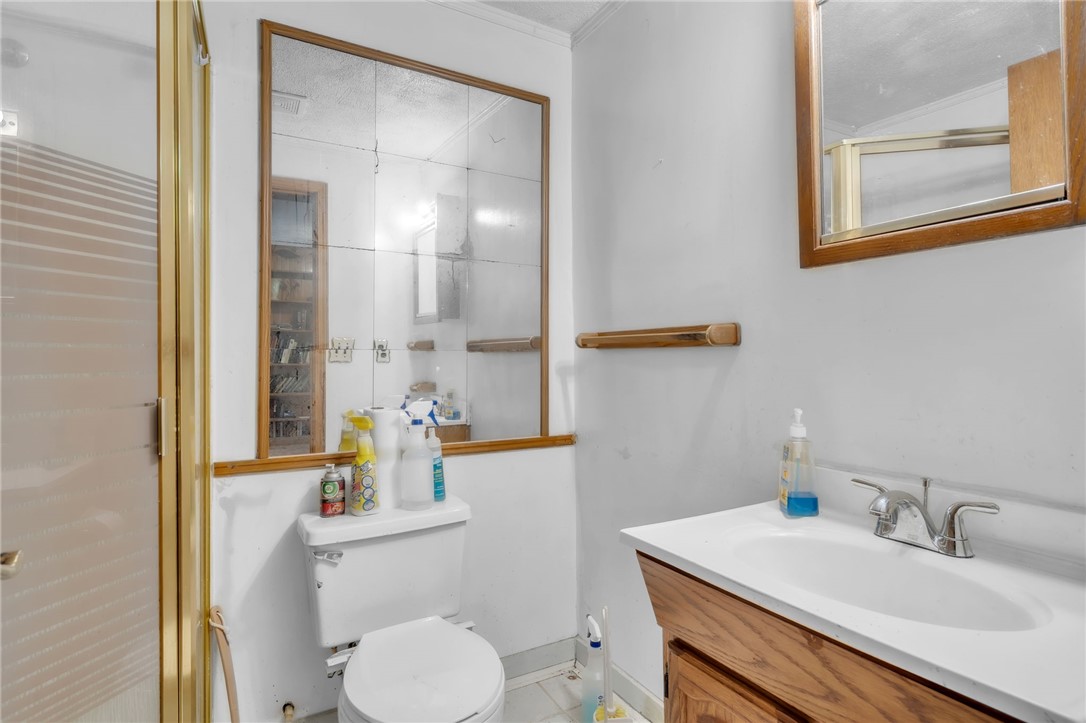 602 Harper Road Pendleton, SC 29670 - Photo 18 of 32 Functional full bathroom featuring a convenient shower, toilet, and vanity.