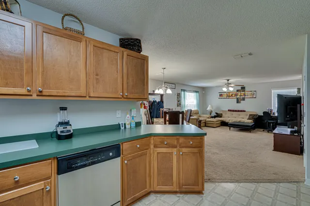 a kitchen with counter top space cabinets and a sink