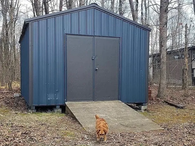 a backyard of a house