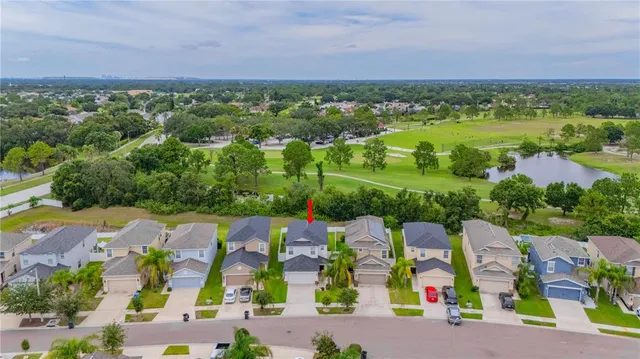 an aerial view of multiple house