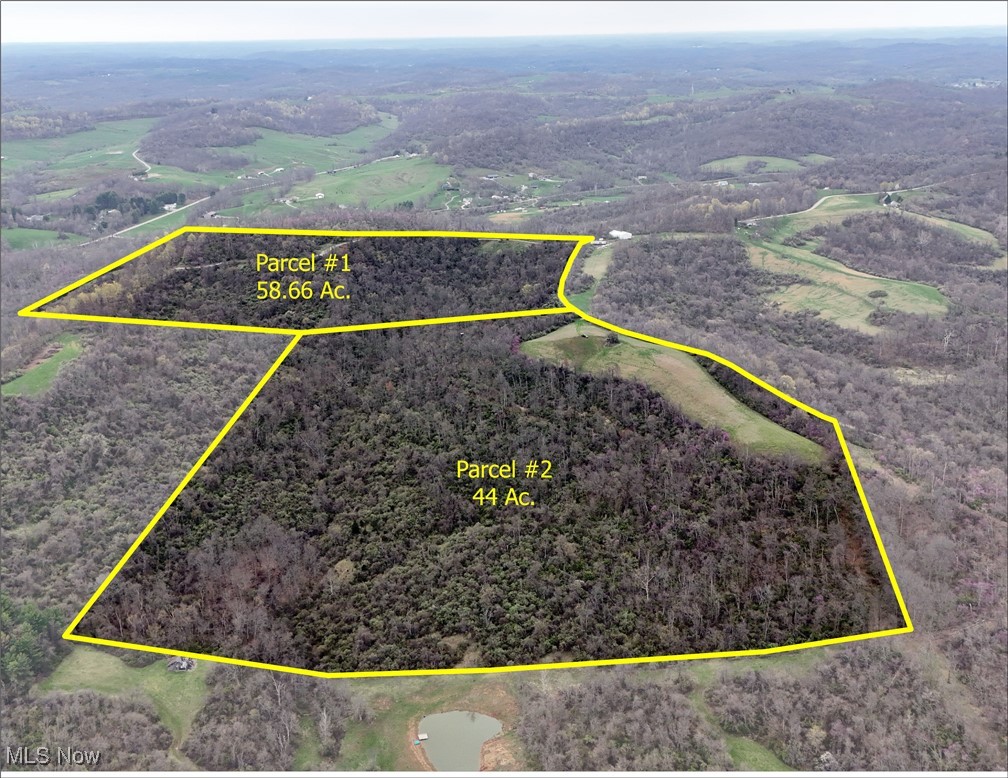 0 Parry Hollow Road Caldwell, OH 43724 - Photo 1 of 5 Aerial view of property and surrounding area featuring property parcel outlined