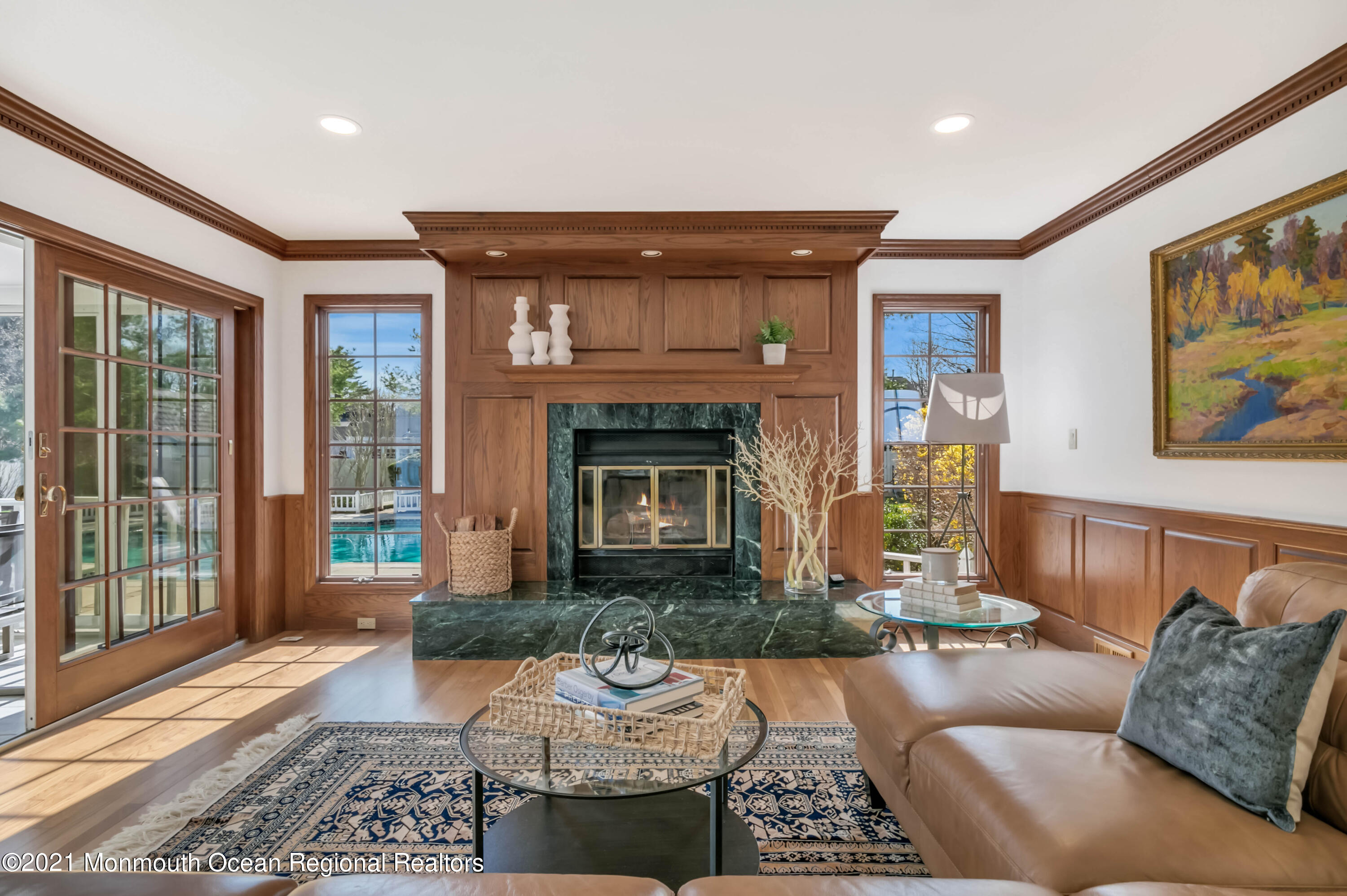 130 Lippincott Road Little Silver, NJ 07739 - Photo 4 of 7 a living room with furniture and a fireplace