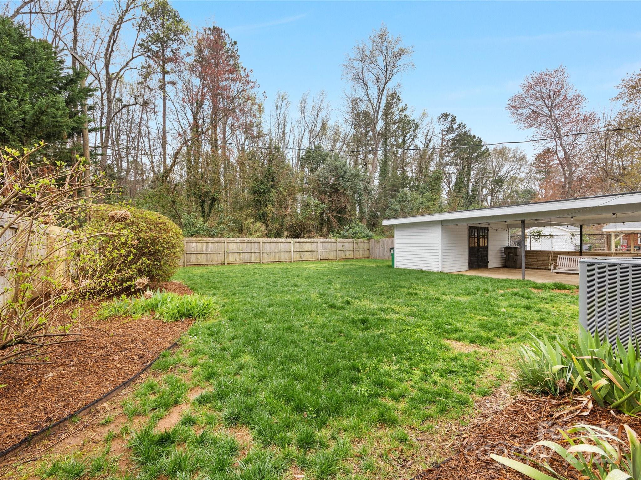 2908 Enfield Road Charlotte, NC 28205 - Photo 30 of 32 a view of a yard with plants and trees