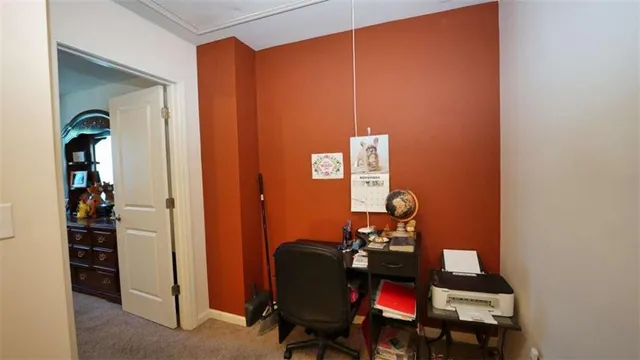 a room with furniture and closet