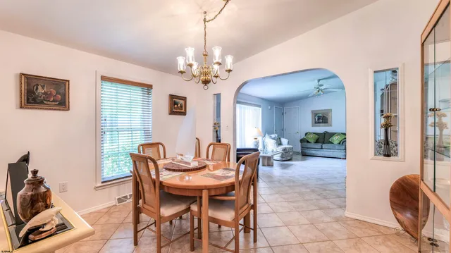a view of a livingroom and dining room