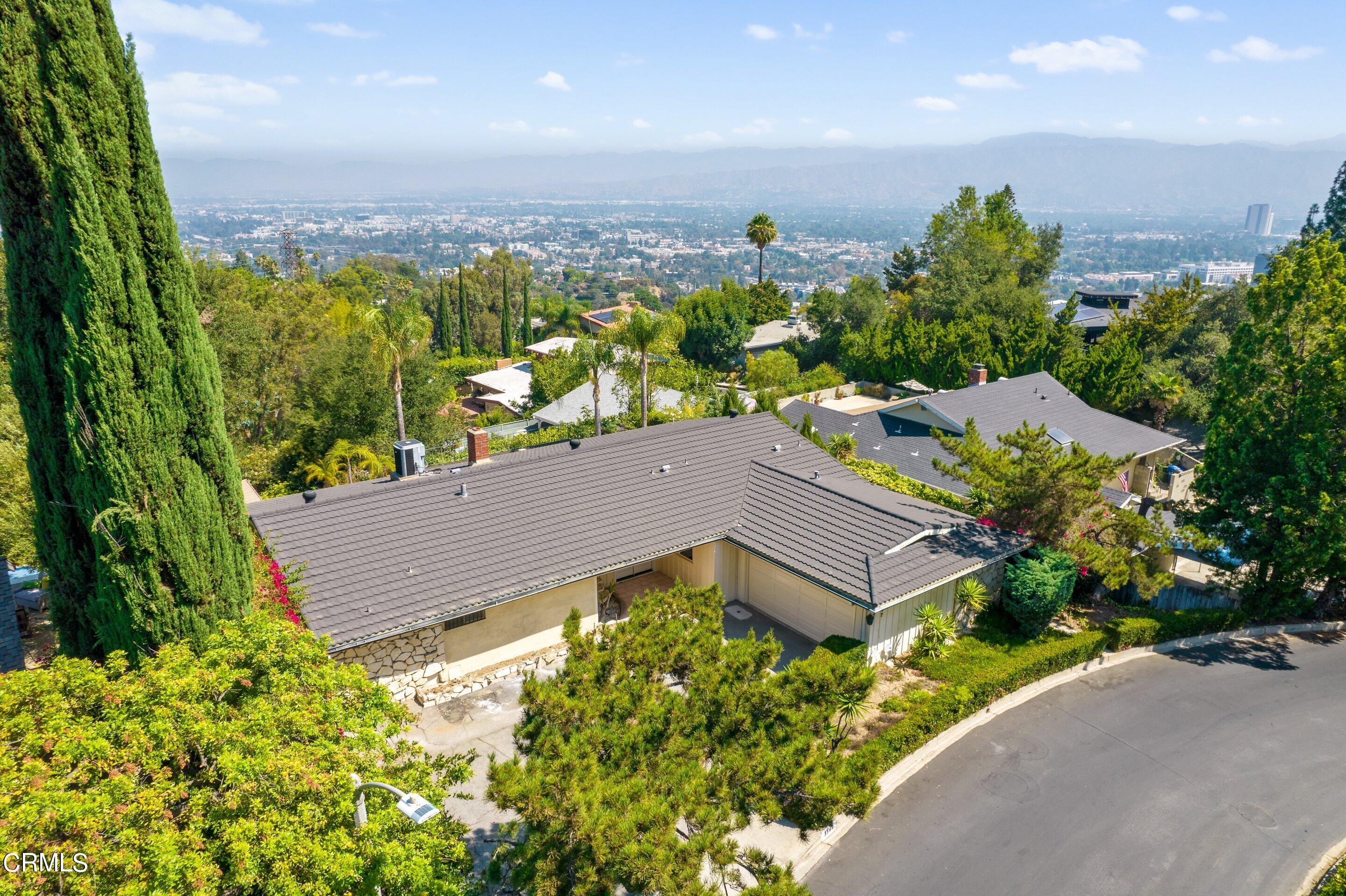 3347 Wrightwood Drive Studio City, CA 91604 - Photo 5 of 44 an aerial view of a house with a garden