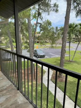 a view of a balcony