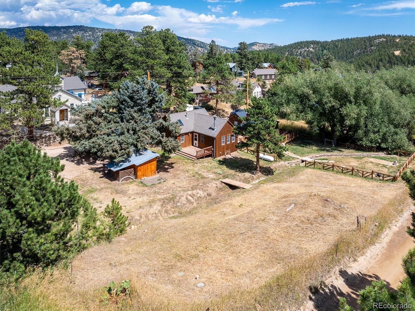 855 Main Street Boulder, CO 80302 - Photo 29 of 41 an aerial view of residential houses with outdoor space and trees