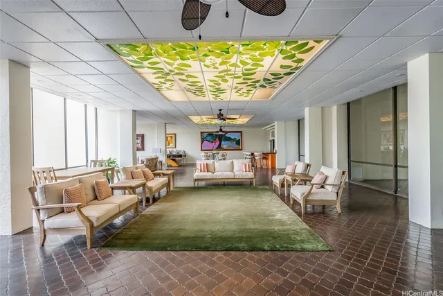 a living room filled with furniture